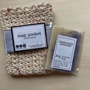 Crochet Soap Pocket with Chamomile Lavender Soap